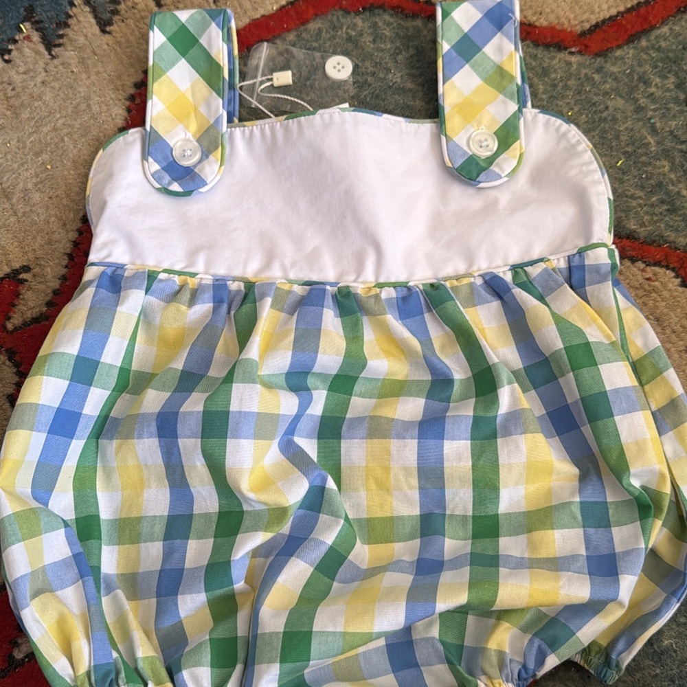 The Beaufort Bonnet Company Blue and Yellow Plaid Bubble